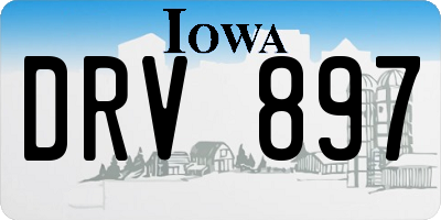 IA license plate DRV897