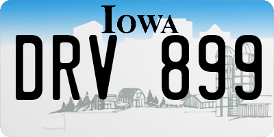IA license plate DRV899
