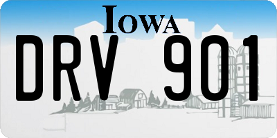 IA license plate DRV901