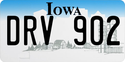 IA license plate DRV902