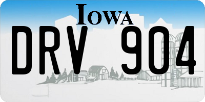 IA license plate DRV904