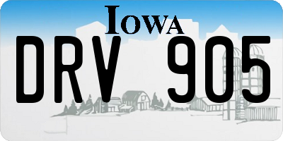 IA license plate DRV905