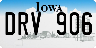 IA license plate DRV906