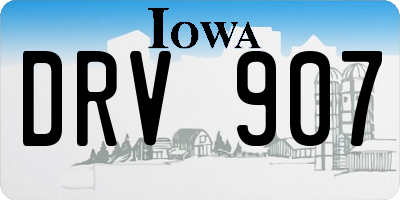 IA license plate DRV907
