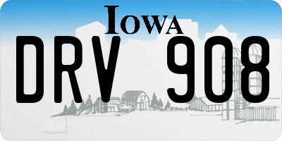 IA license plate DRV908