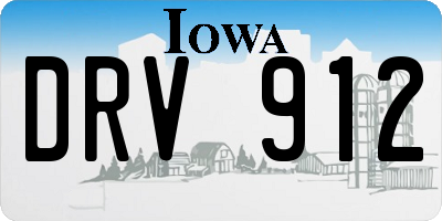 IA license plate DRV912