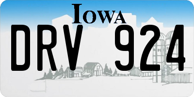 IA license plate DRV924