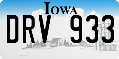 IA license plate DRV933