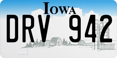 IA license plate DRV942
