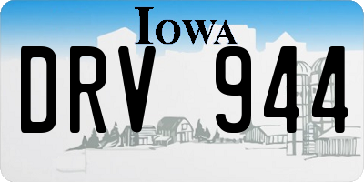 IA license plate DRV944