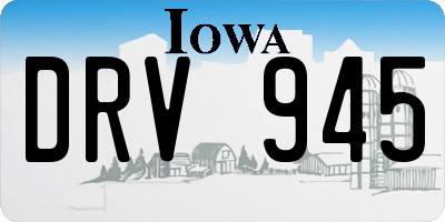 IA license plate DRV945