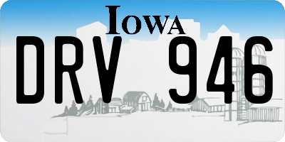IA license plate DRV946
