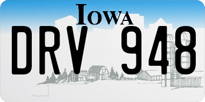 IA license plate DRV948