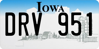 IA license plate DRV951