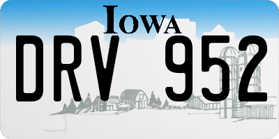 IA license plate DRV952