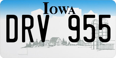 IA license plate DRV955