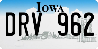 IA license plate DRV962