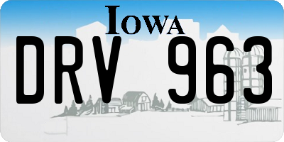 IA license plate DRV963