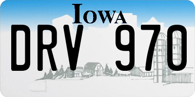 IA license plate DRV970