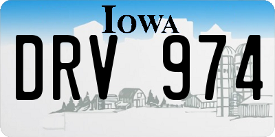 IA license plate DRV974