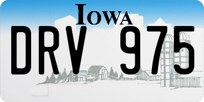 IA license plate DRV975