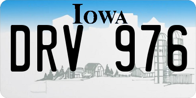IA license plate DRV976