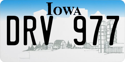 IA license plate DRV977