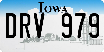 IA license plate DRV979