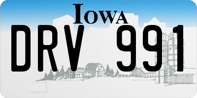 IA license plate DRV991