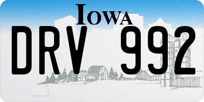 IA license plate DRV992