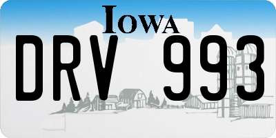 IA license plate DRV993