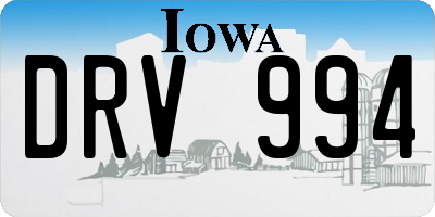 IA license plate DRV994