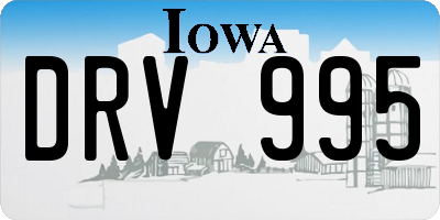 IA license plate DRV995