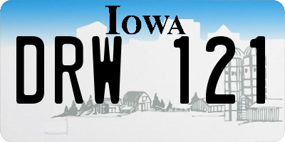 IA license plate DRW121