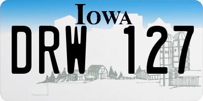IA license plate DRW127