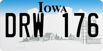 IA license plate DRW176