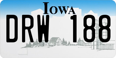 IA license plate DRW188