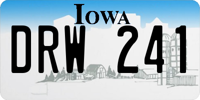 IA license plate DRW241