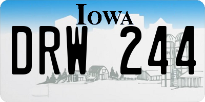 IA license plate DRW244