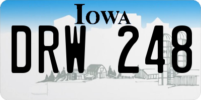 IA license plate DRW248
