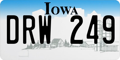 IA license plate DRW249