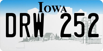 IA license plate DRW252