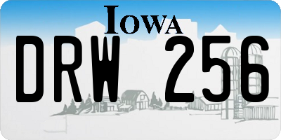 IA license plate DRW256