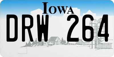 IA license plate DRW264