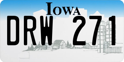 IA license plate DRW271
