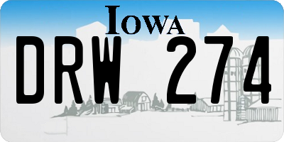 IA license plate DRW274