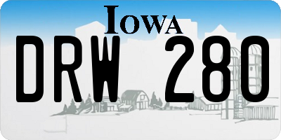 IA license plate DRW280