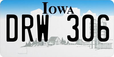 IA license plate DRW306
