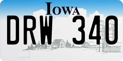 IA license plate DRW340
