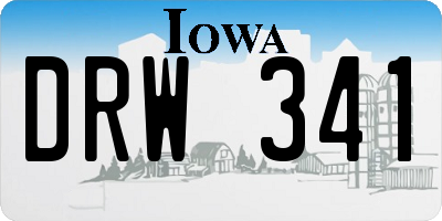IA license plate DRW341